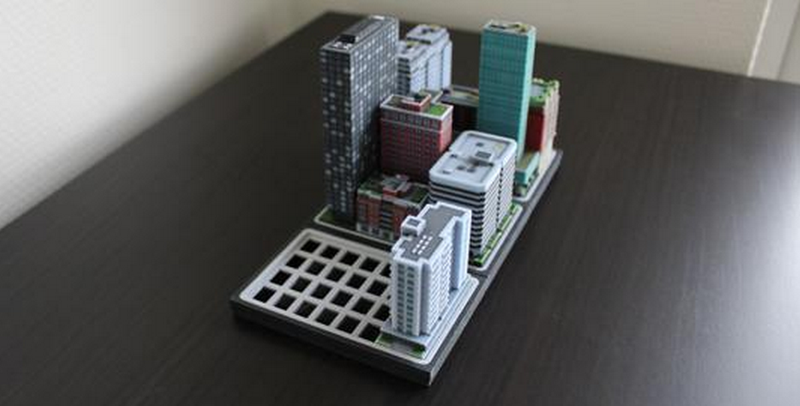 Illustration for article titled 3D-Printed Miniature Buildings Let You Play Sim City Offline